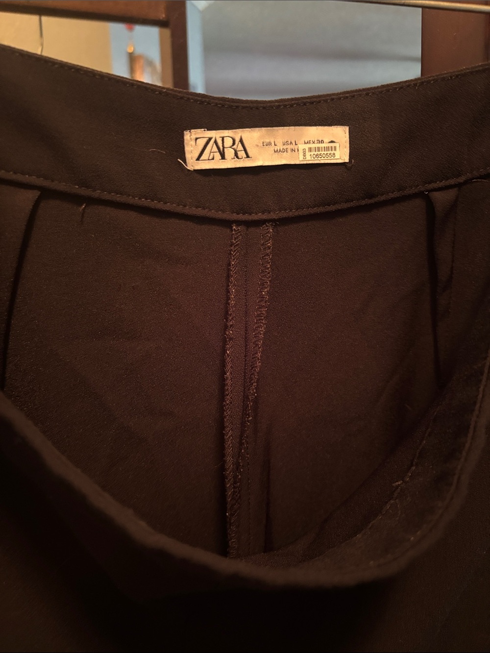 Zara Black High-Waist Skirt with Clean Front Seam